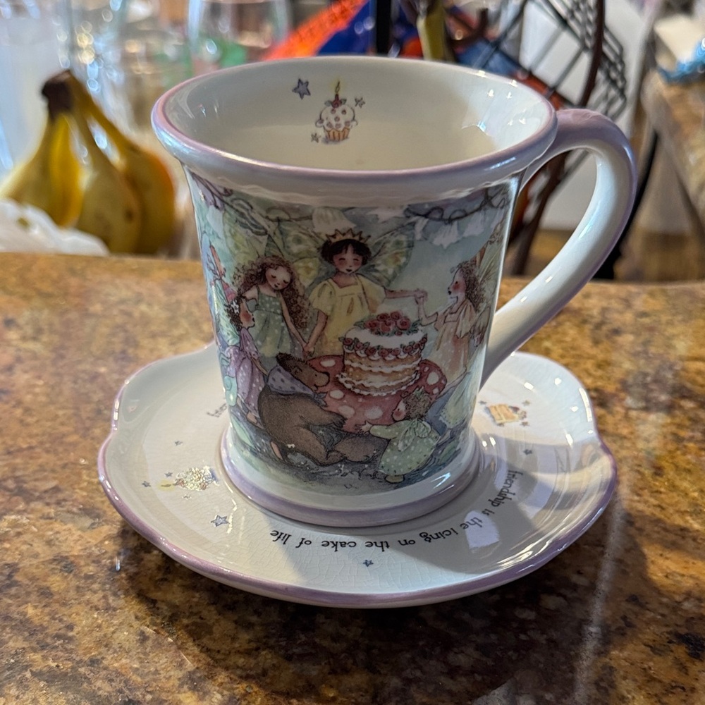 Whimsical Fairy Teacup and Saucer Set